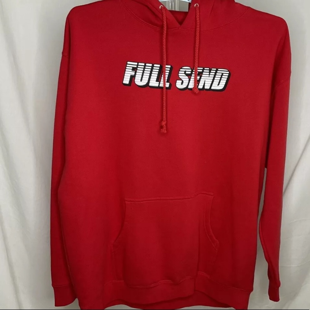 Full Send Bright Red Hoodie Men's Size XL New Never Worn